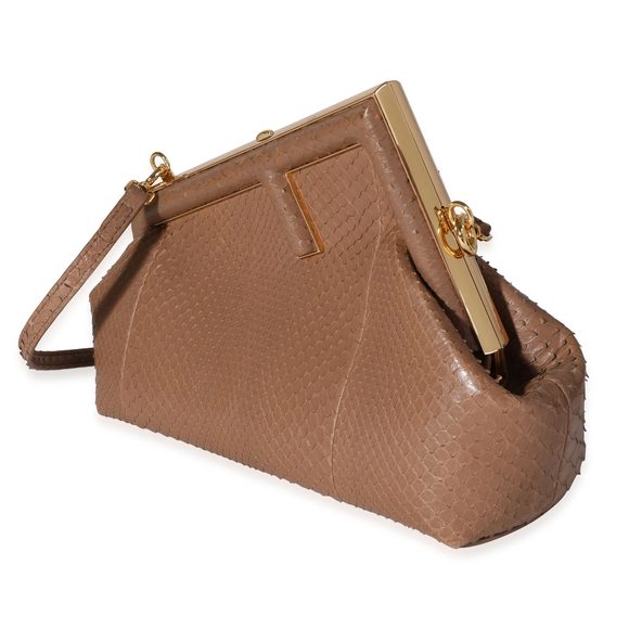 Fendi Tan Python Small First Bag - Picture 2 of 8
